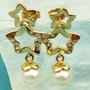 18ct Gold Star Earrings