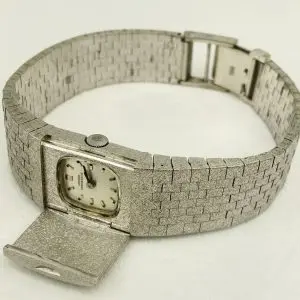 Vintage Solid 9ct White Gold GIRARD PERREGAUX Bracelet Watch - 1960's