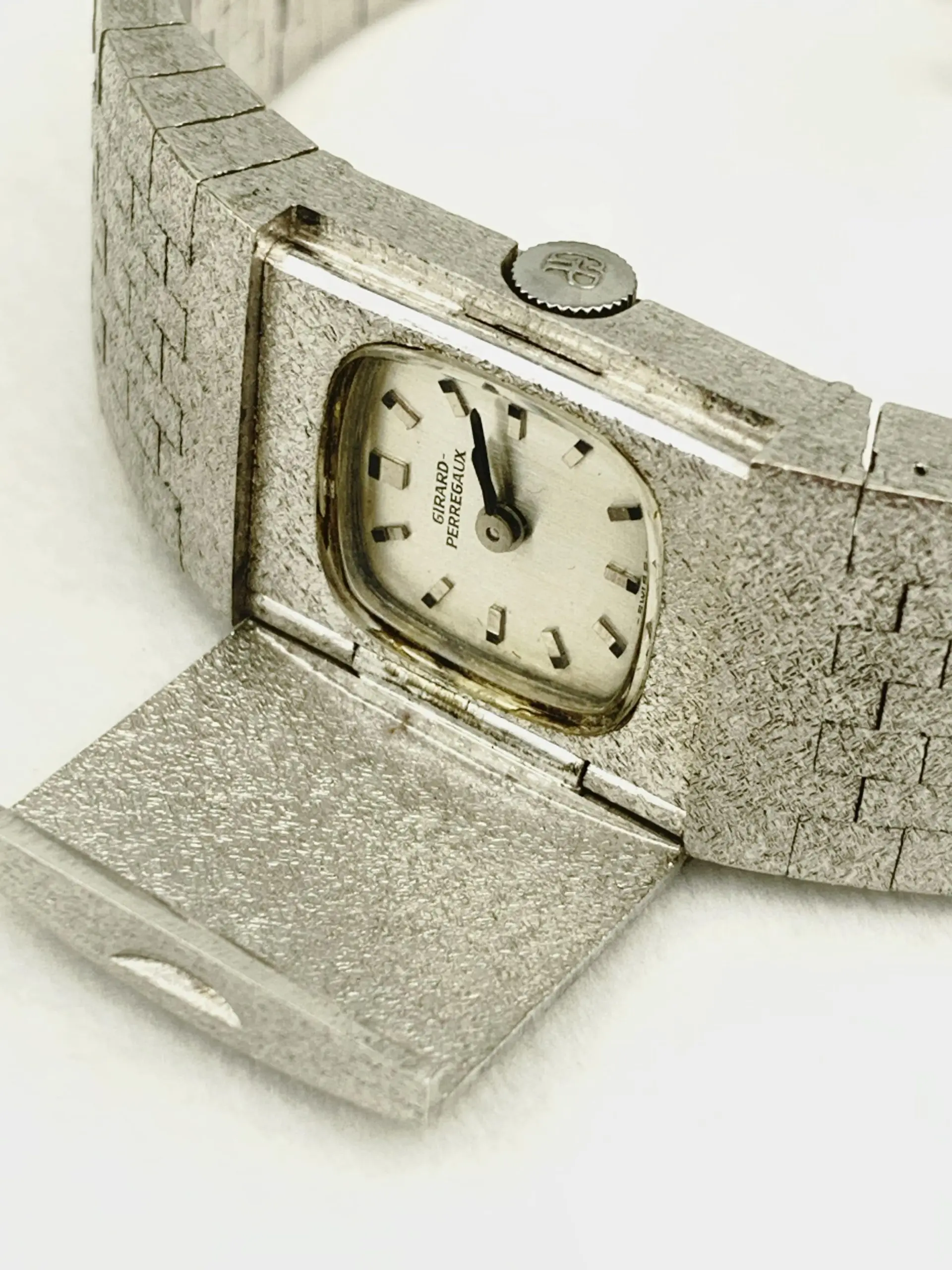 Vintage Solid 9ct White Gold GIRARD PERREGAUX Bracelet Watch - 1960's - Image 3
