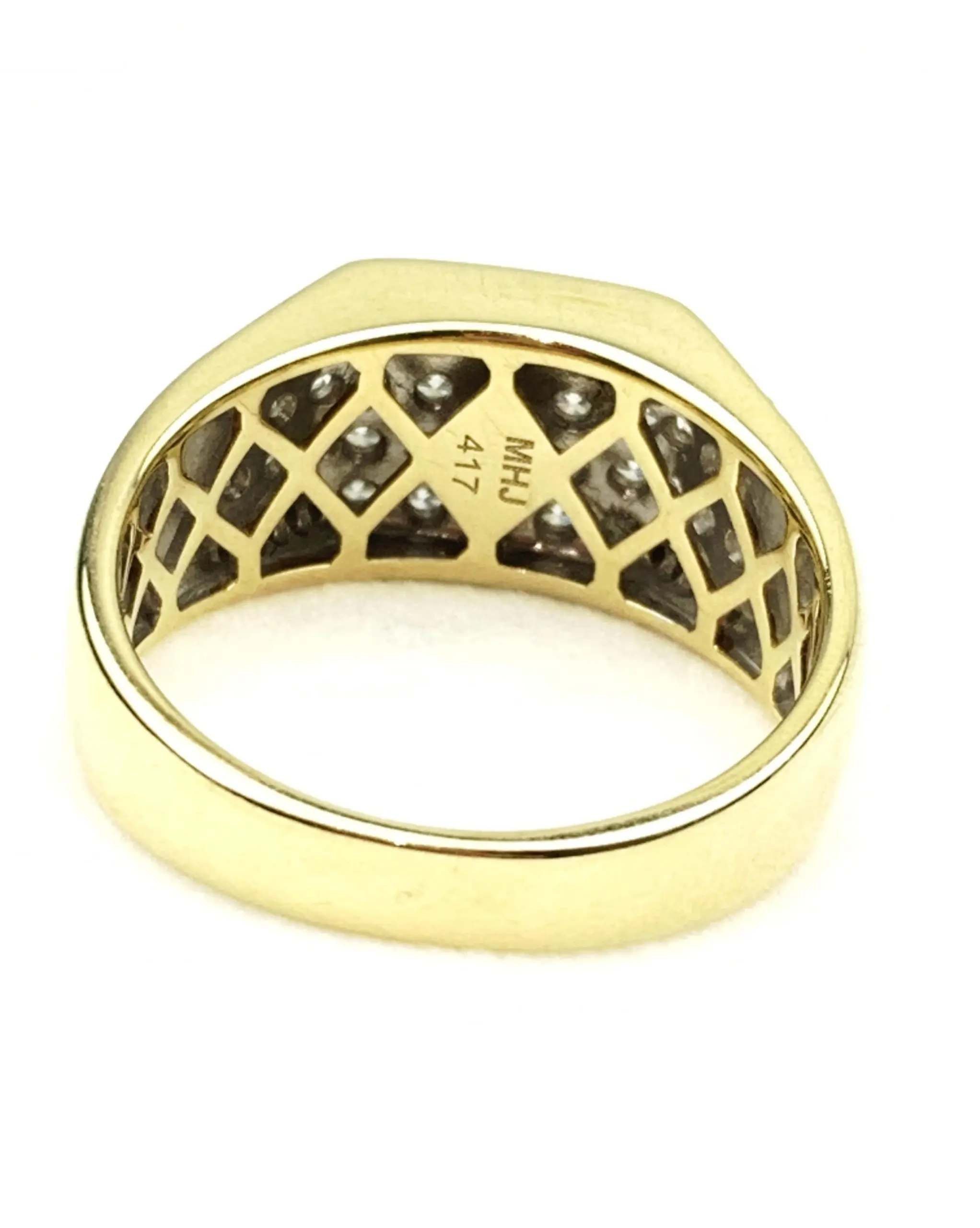 10ct Yellow Gold Mens Diamond Ring MHJ - TDW 1.0 Carat!! - Image 4