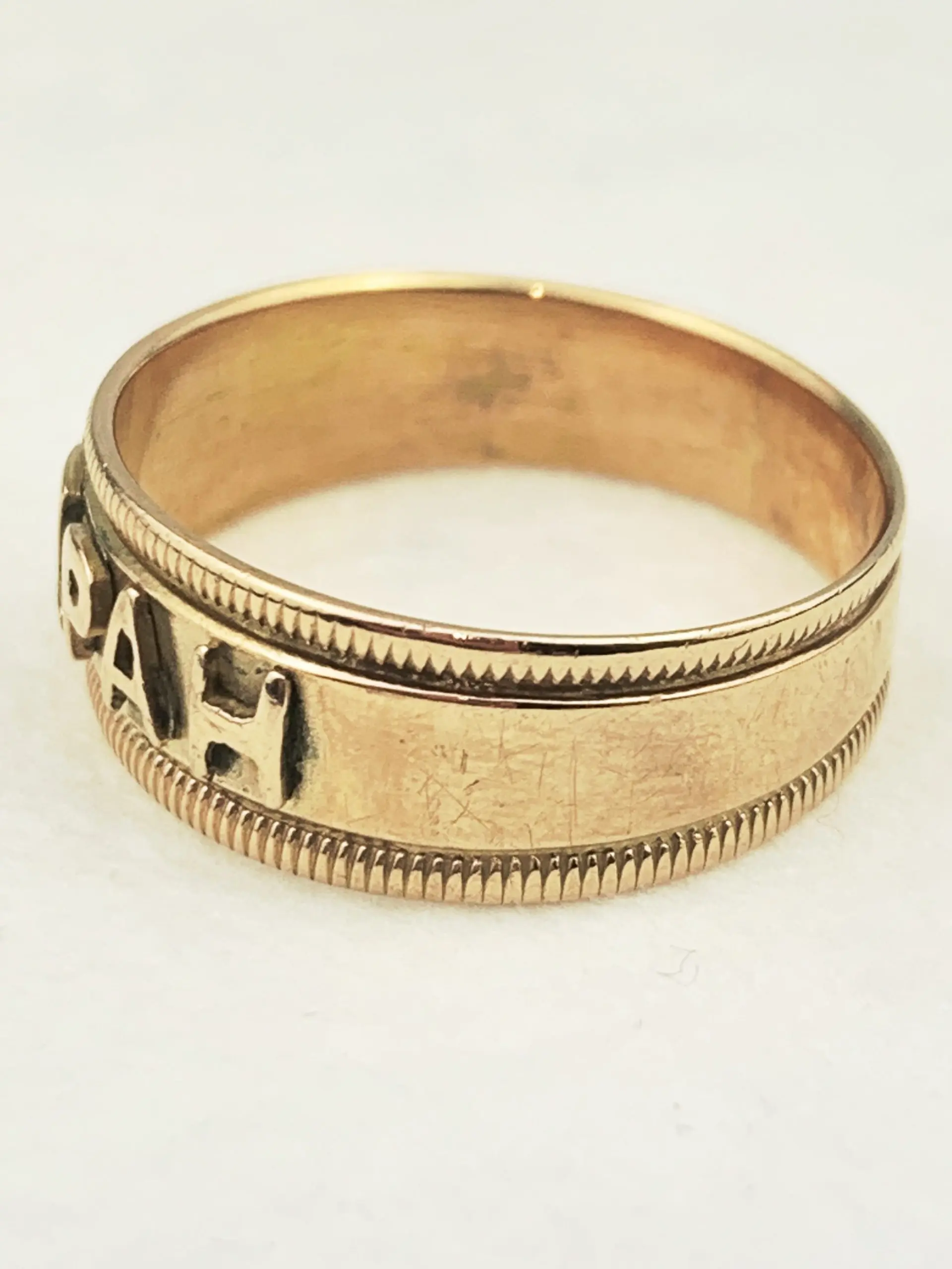 Antique 9ct Rose Gold MIZPAH Ring - Chester 1900 - Image 3