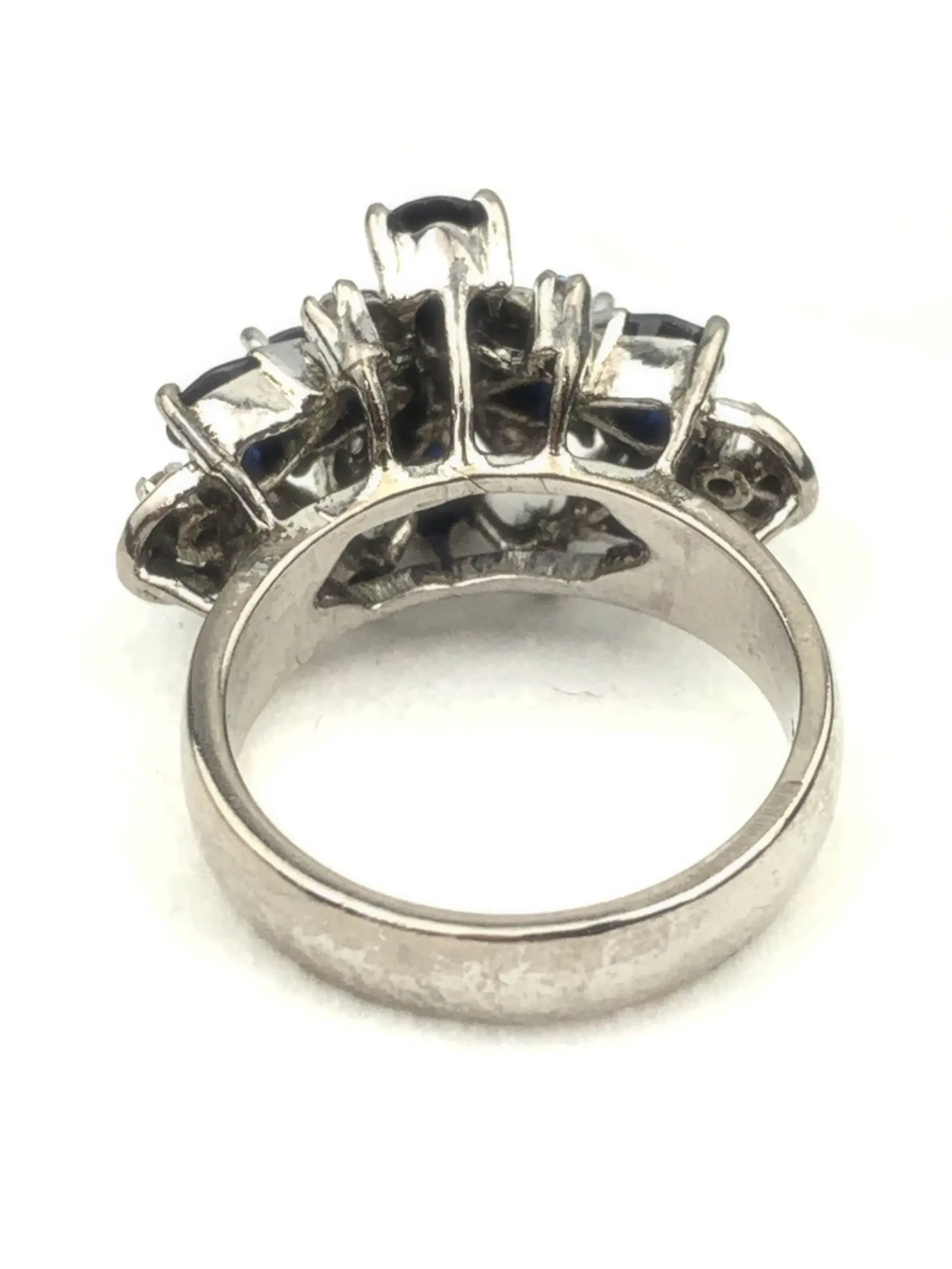 Vintage 14ct Gold Diamond & Sapphire Ring - Image 5