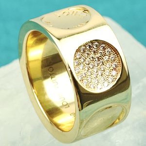 18ct Solid Gold LOUIS VUITTON "Empriente" Diamond Ring