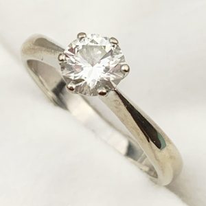 18ct White Gold Solitaire Diamond Ring