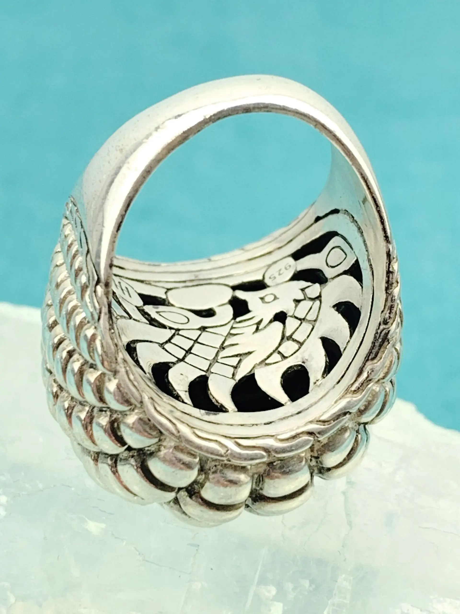 John Hardy Sterling Silver Bedeg Collection Dome Ring - Image 4