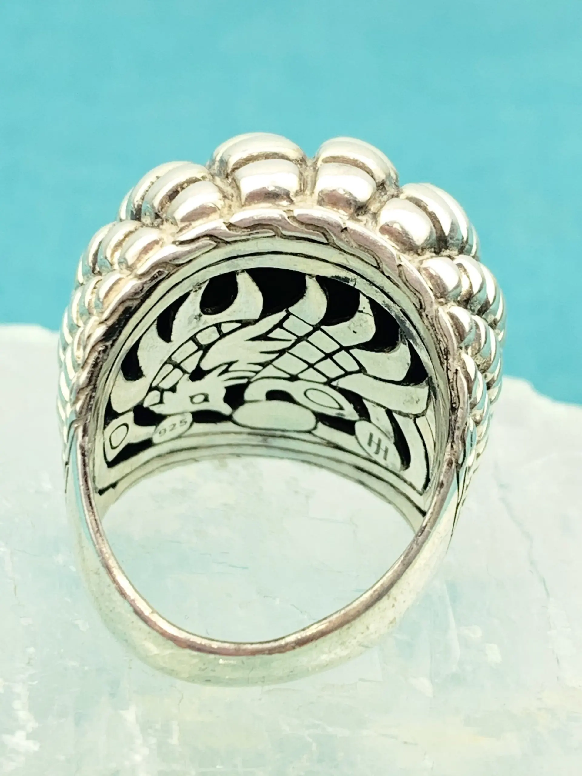 John Hardy Sterling Silver Bedeg Collection Dome Ring - Image 5