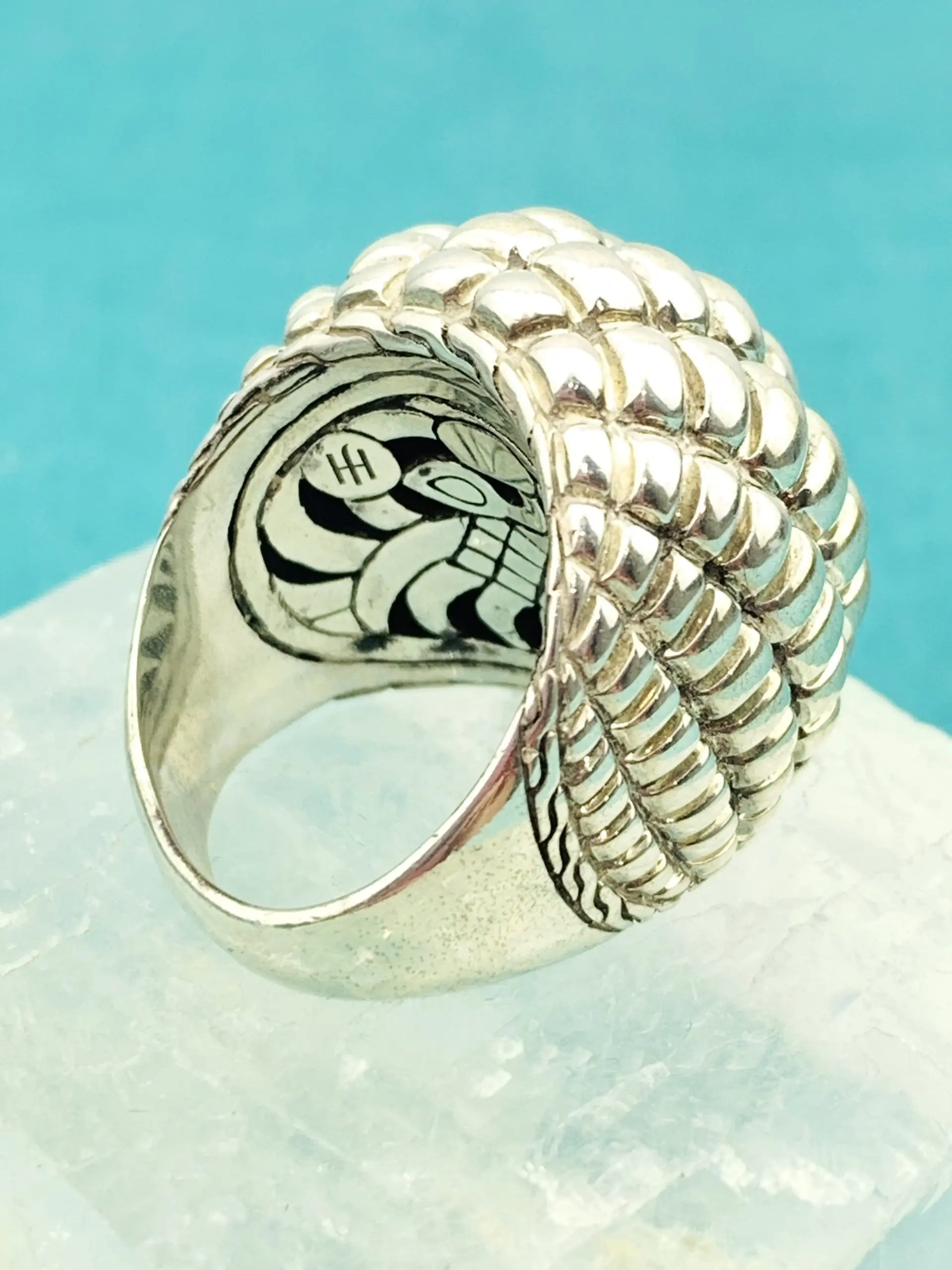 John Hardy Sterling Silver Bedeg Collection Dome Ring