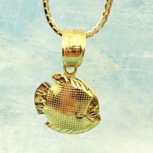 18ct Gold Chain & Fish Pendant