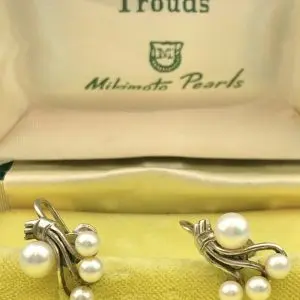 Vintage Mikimoto Screw-On Pearl Earrings