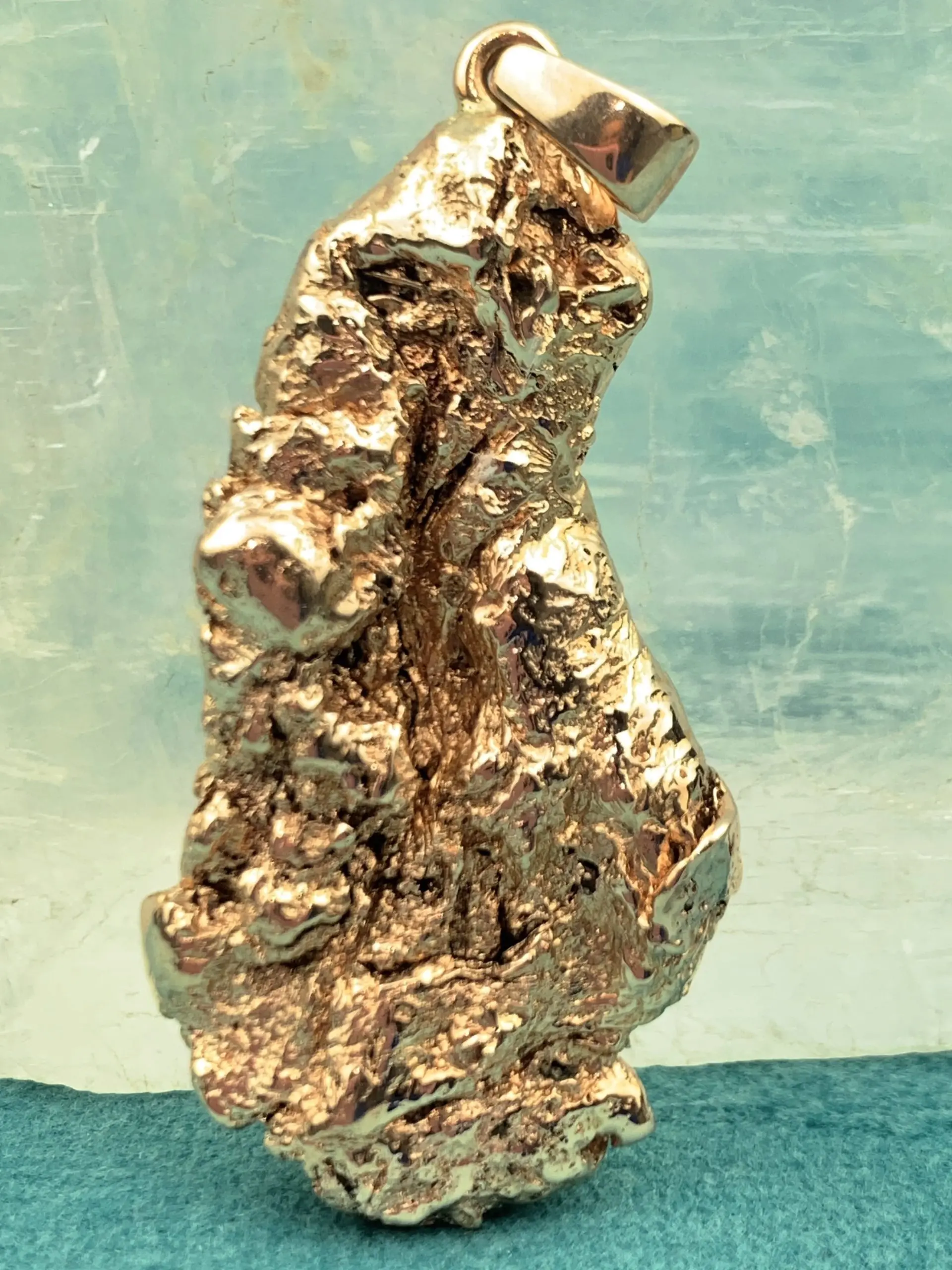 Large 9ct Gold Nugget Pendant