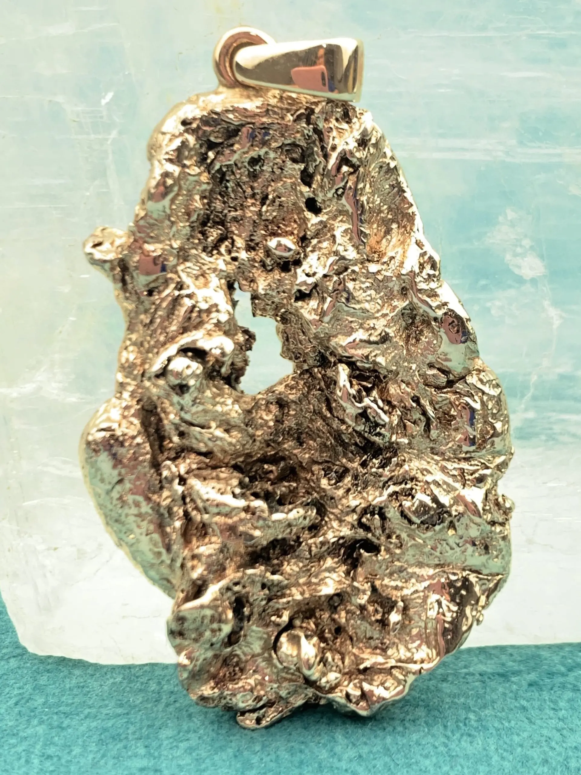 Large 9ct Gold Nugget Pendant