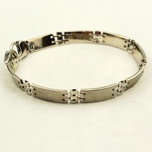 18ct White Gold Mens Bracelet