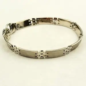 18ct White Gold Mens Bracelet