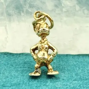 9ct Gold Donald Duck Pendant Charm