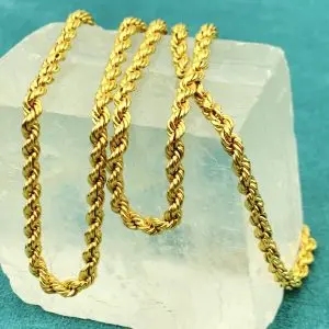 21ct Solid Gold Necklace Fancy Chain