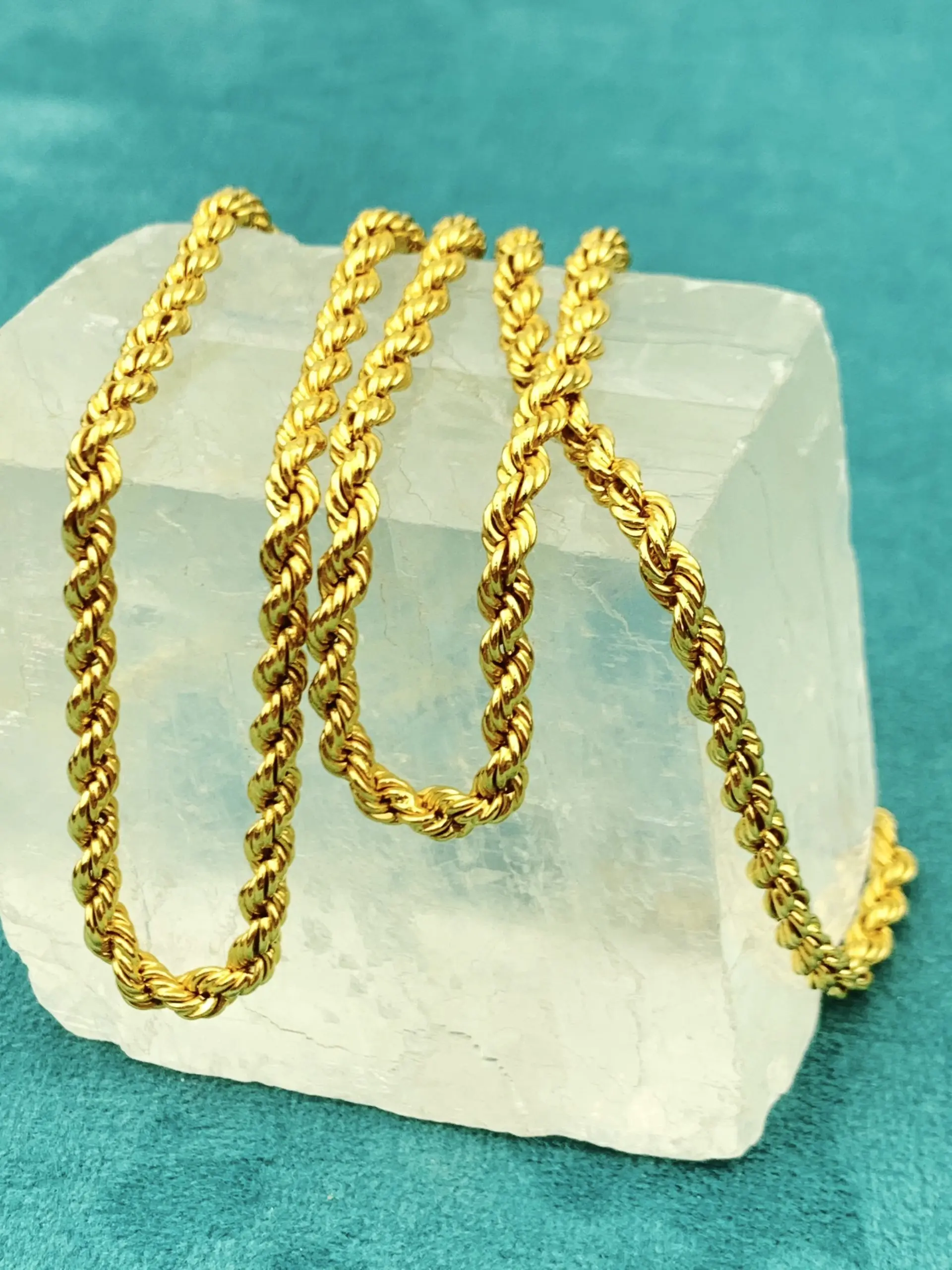 21ct Solid Gold Necklace Fancy Chain
