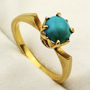Vintage 18ct Gold Turquoise Ring
