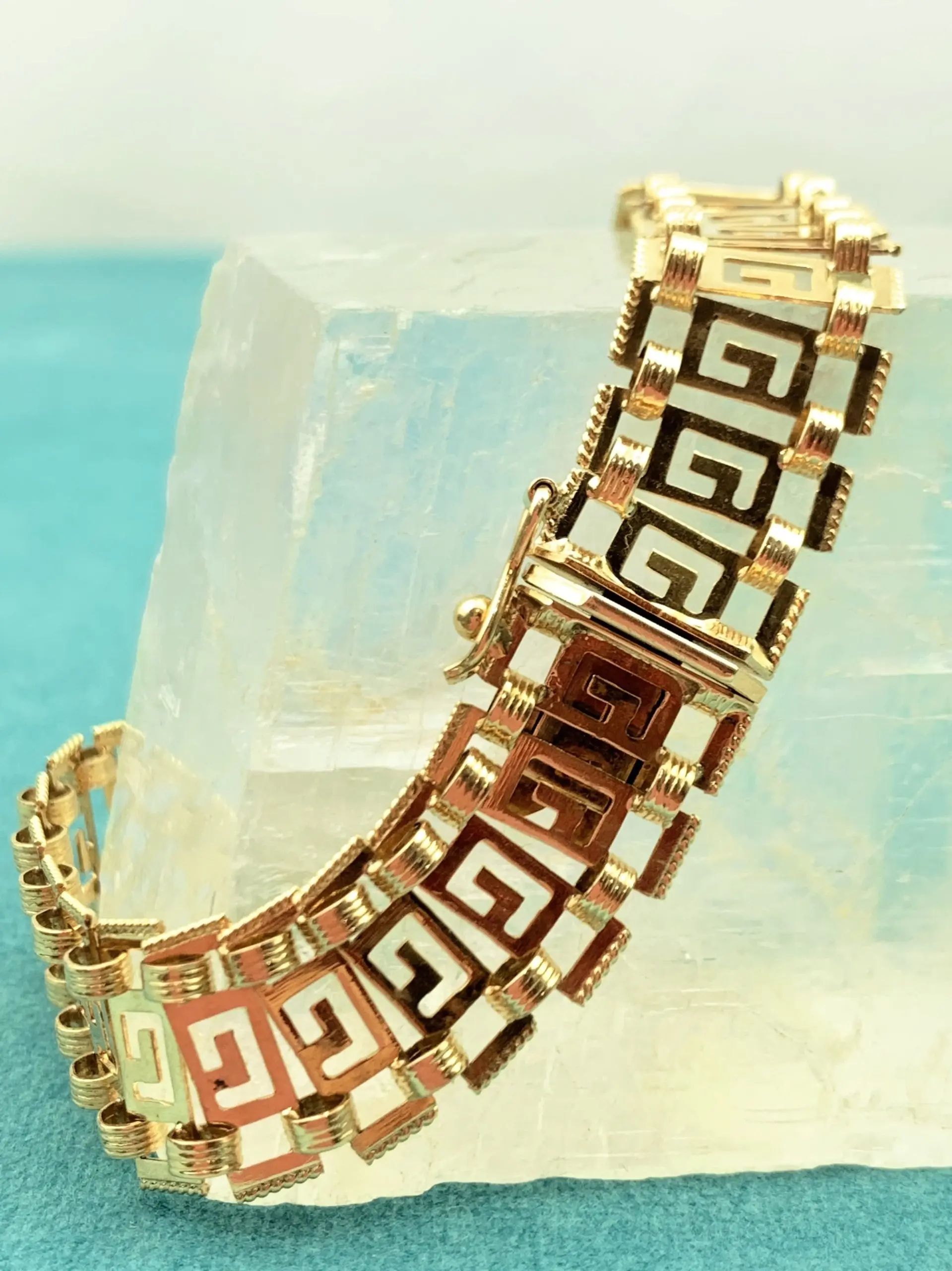 14ct Gold Greek Key Bracelet - Image 3