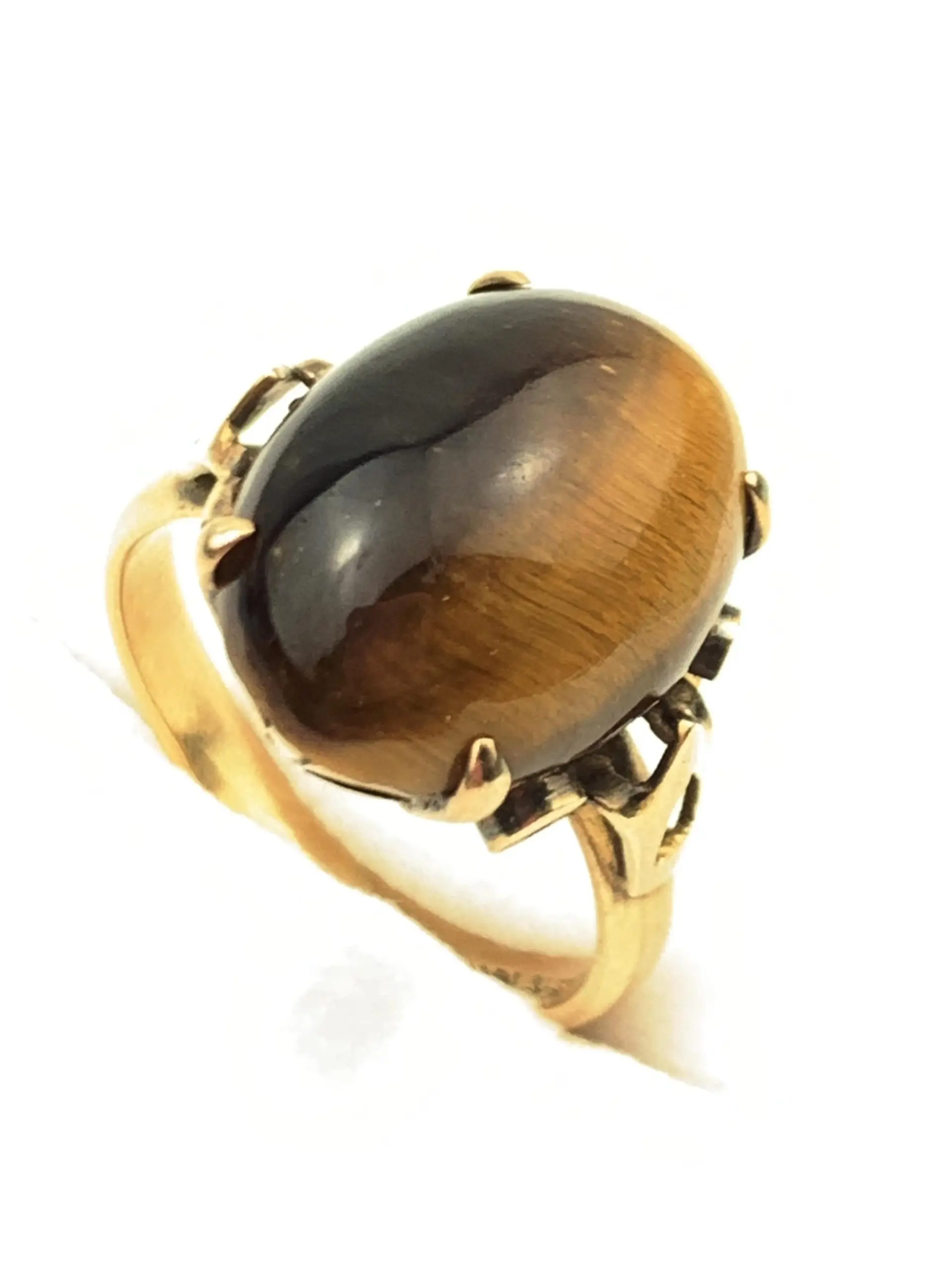 Vintage 18ct Gold Tiger's Eye Ring