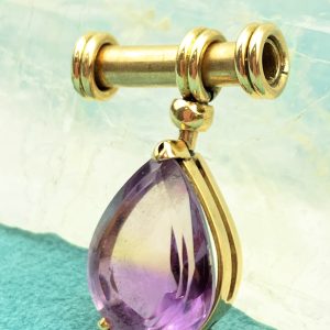 18ct Gold Teardrop Amethyst Pendant Runner