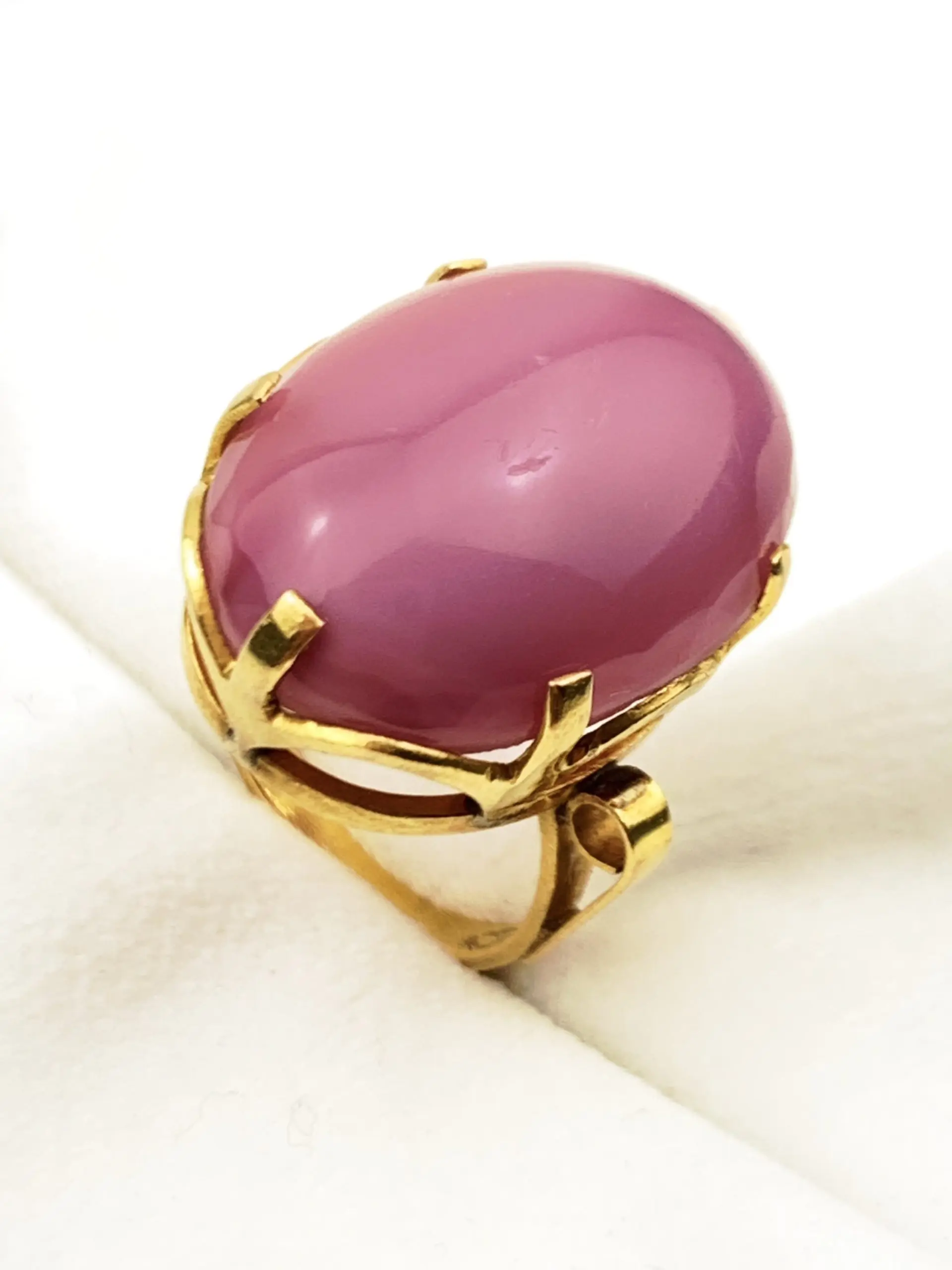 Vintage 22ct Gold Cat's Eye Chrysoberyl Ring - 1960's