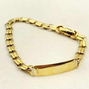 BARAKA 18ct Gold Men's ID Bracelet