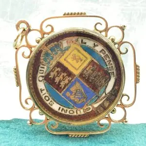 Antique Coin Pendant - 1887 Queen Victoria Jubilee Silver Shilling in 9ct Gold