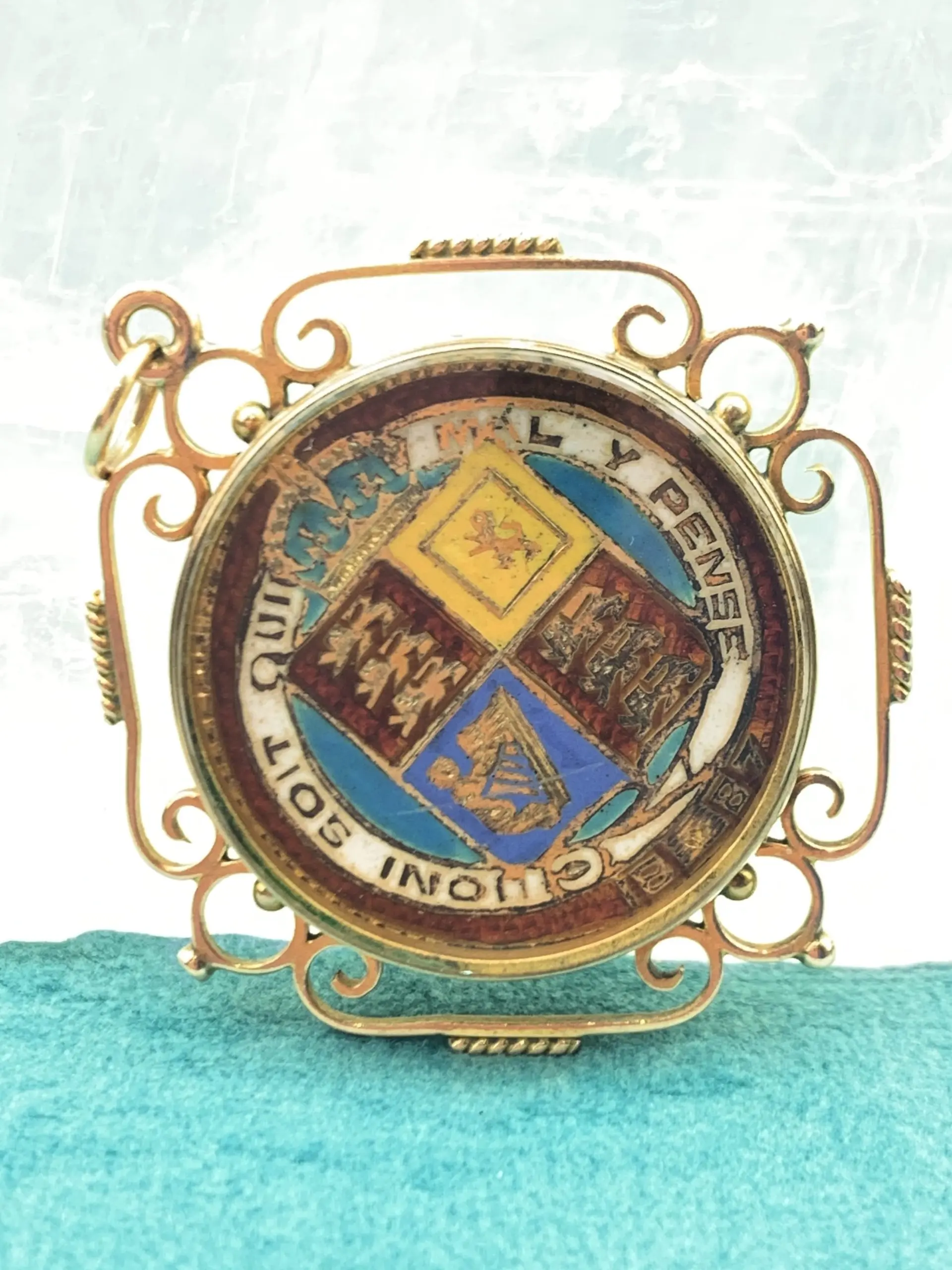 Antique Coin Pendant - 1887 Queen Victoria Jubilee Silver Shilling in 9ct Gold