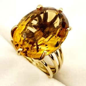 18ct Gold Cocktail Citrine Ring
