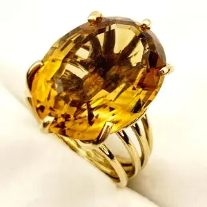 18ct Gold Cocktail Citrine Ring