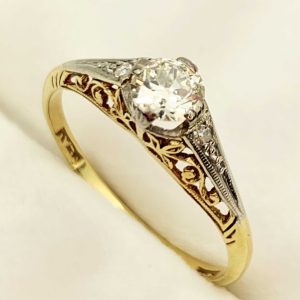18ct Gold Vintage Diamond Ring