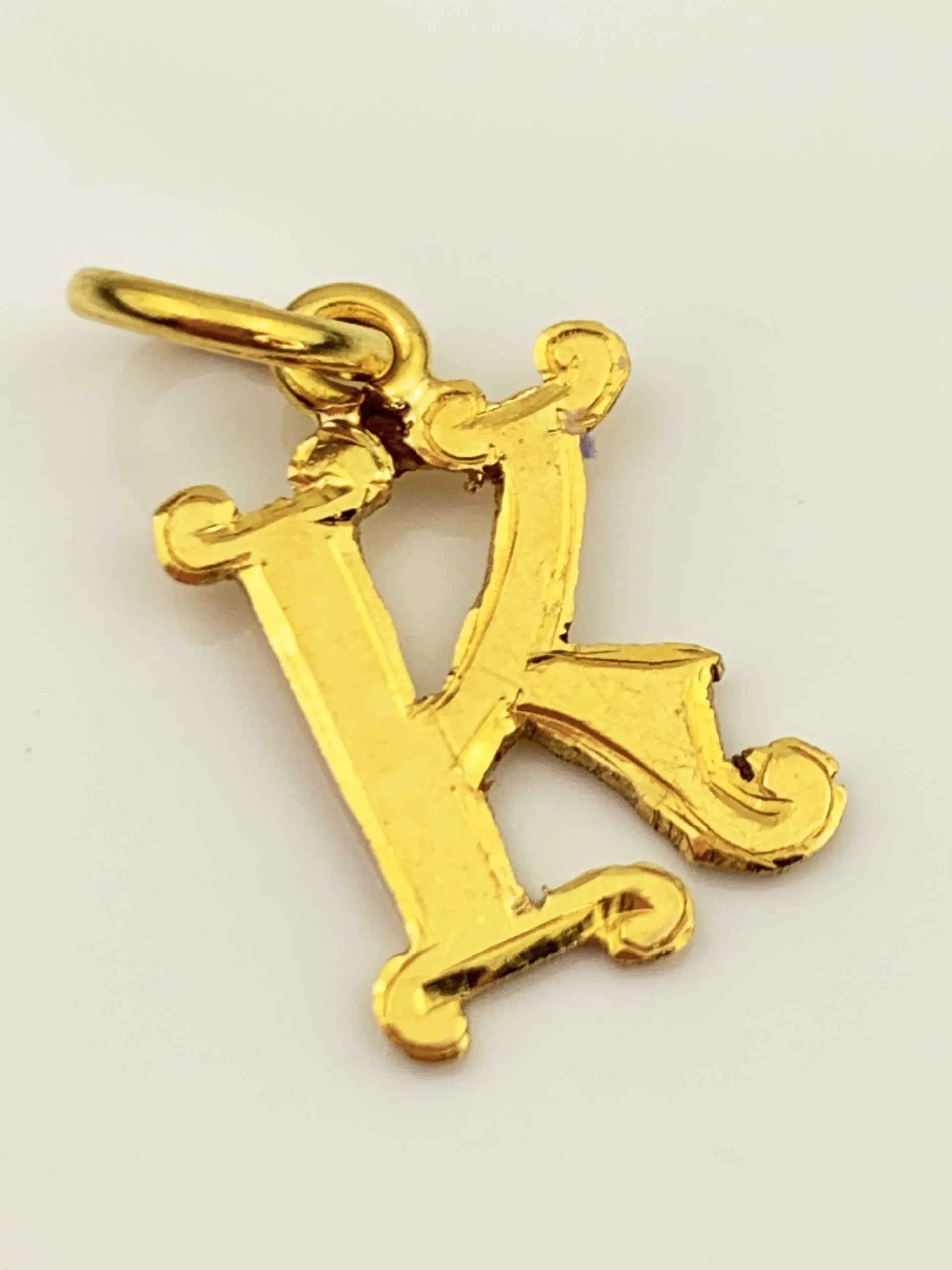 22ct Gold Pendant Letter K