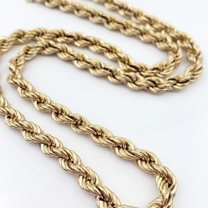 9ct Gold Chain Twisted Rope Necklace