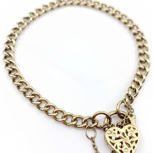 9ct Gold Bracelet & Heart Locket