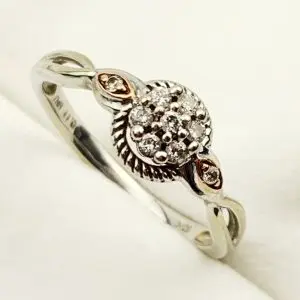 10ct Gold Diamond Cluster Ring