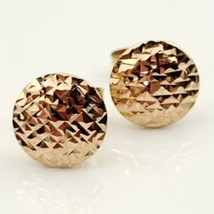 9ct Hammered Gold Earrings