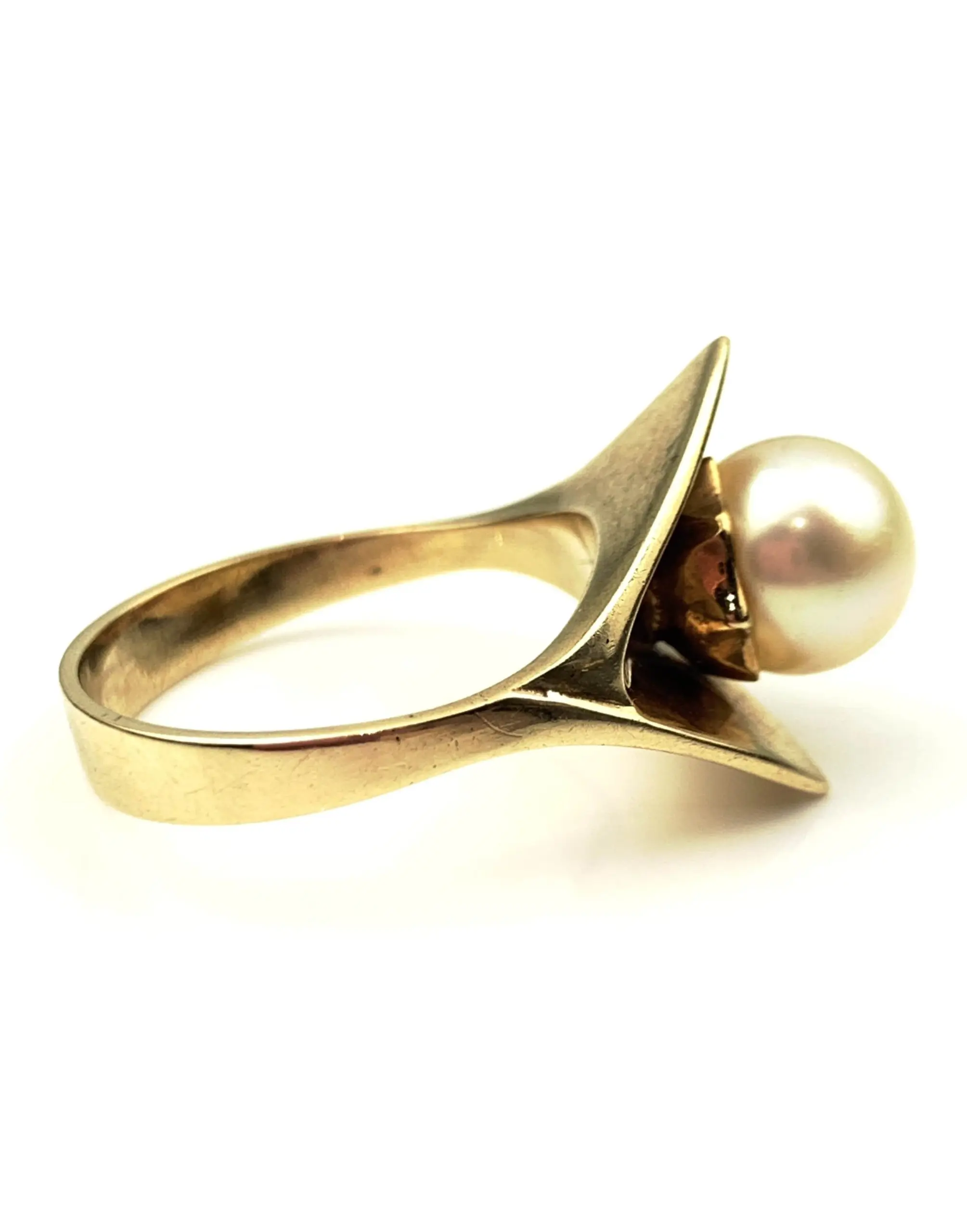 9ct Gold Pearl Ring - Image 3
