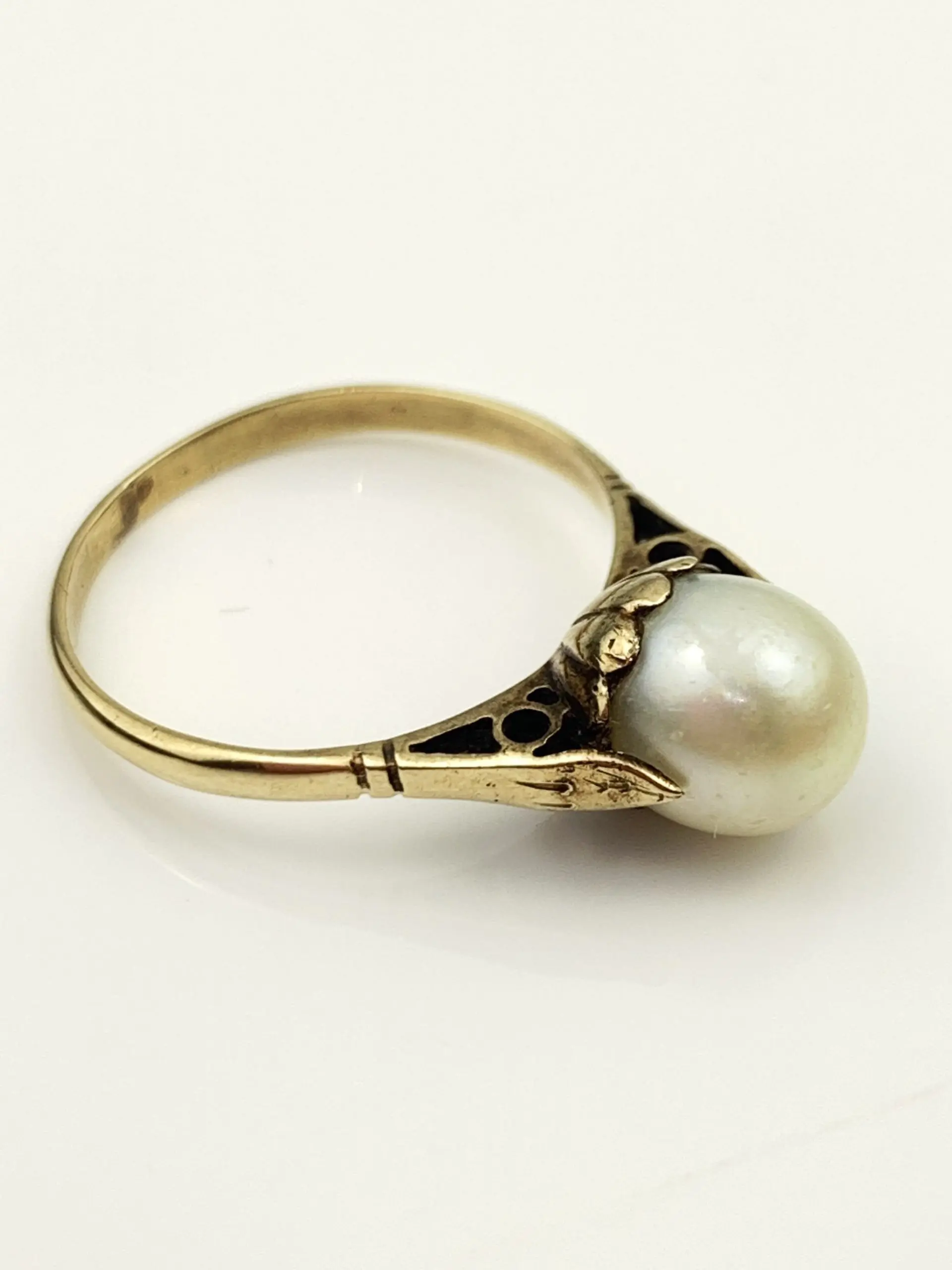 9ct Gold Pearl Ring - Image 3