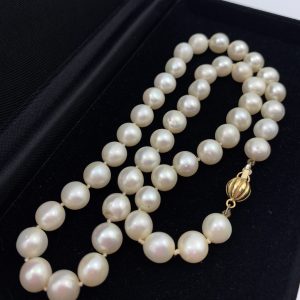 Vintage Pearl Necklace - 18ct Gold Clasp