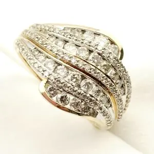 10ct Gold Cluster Diamond Ring