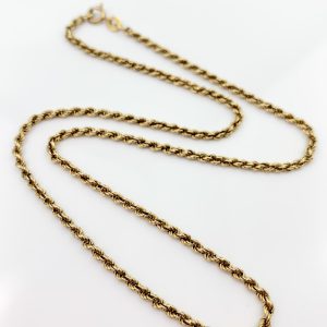 18ct Gold Chain Twisted Rope Necklace