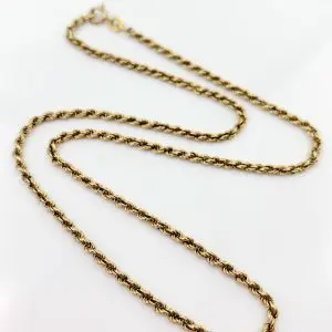 18ct Gold Chain Twisted Rope Necklace