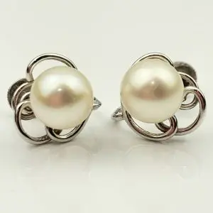 14ct Gold Pearl Screw-On Earrings