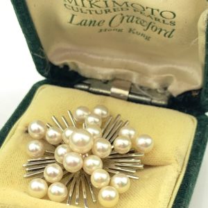 Vintage Mikimoto Pearl Brooch