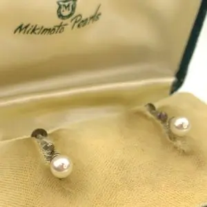 Vintage Mikimoto Screw-On Pearl Earrings