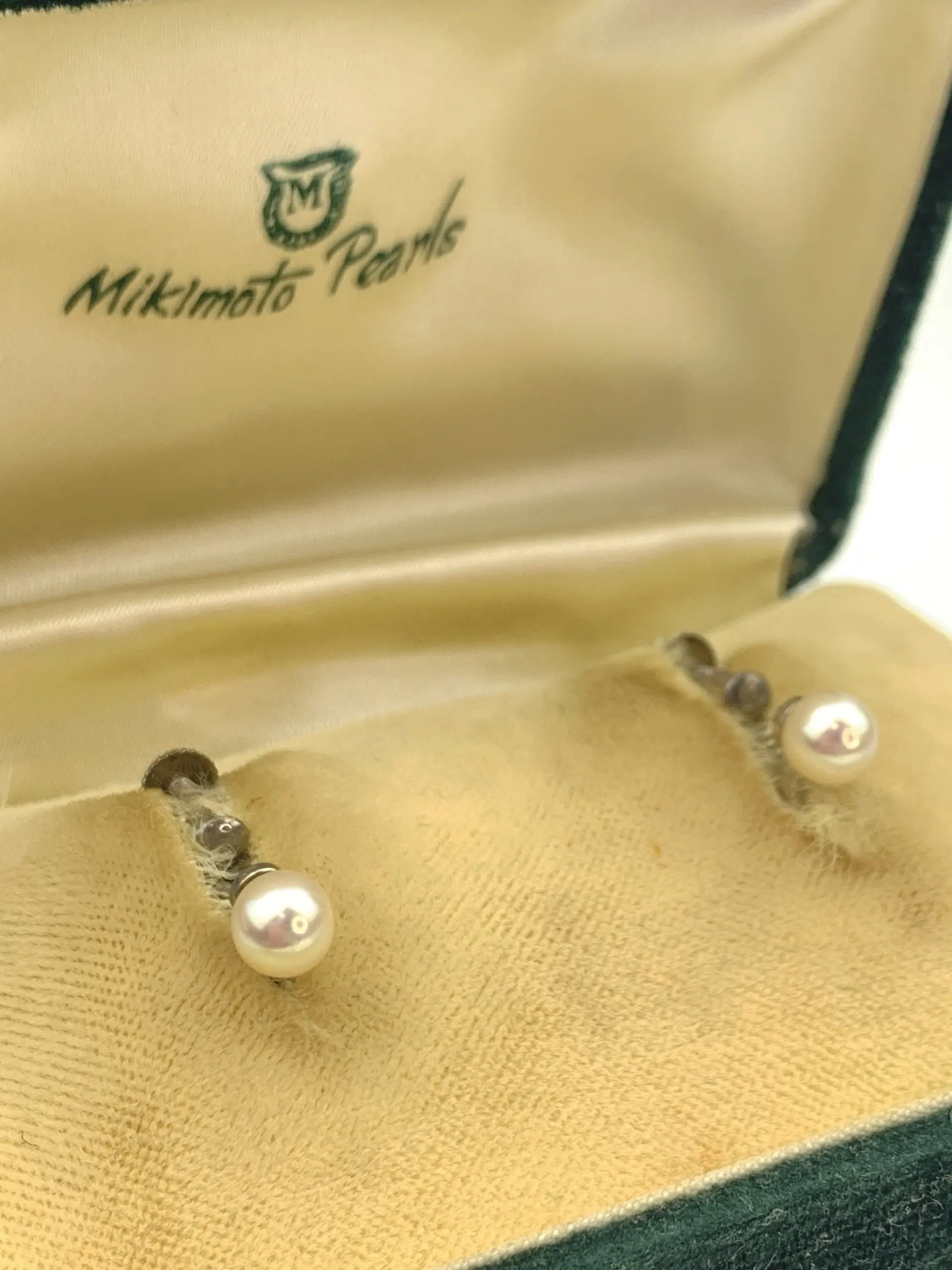 Vintage Mikimoto Screw-On Pearl Earrings