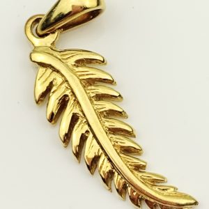 18ct Gold Fern Leaf Pendant