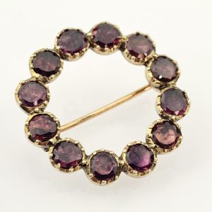 Antique 9ct Gold Bohemian Brooch Pendant