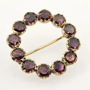 Antique 9ct Gold Bohemian Brooch Pendant