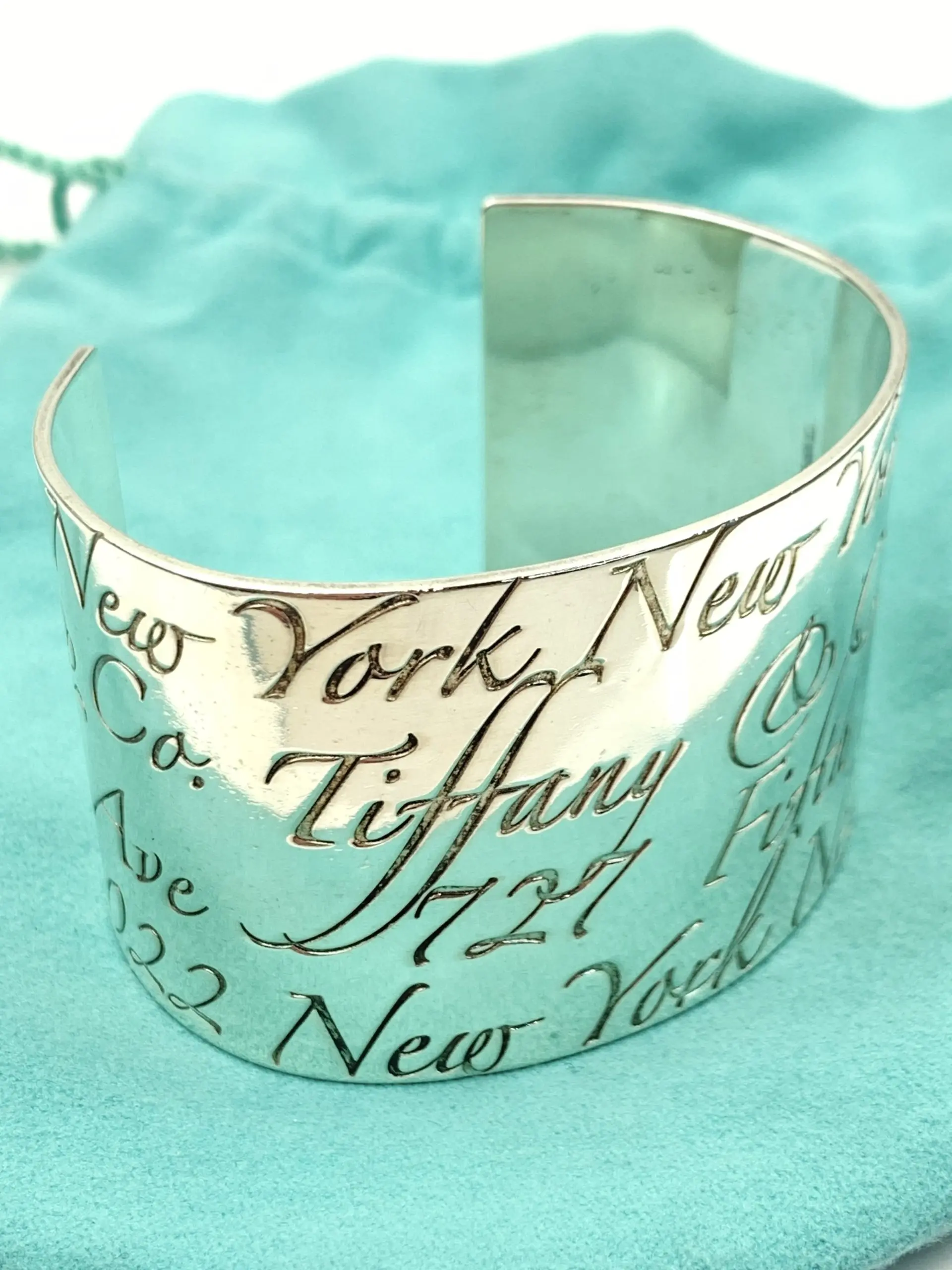Tiffany & Co 925 Notes Cuff Bangle